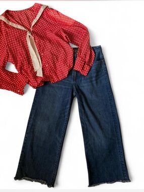 Point Sur Wide Leg Ankle Cropped Denim